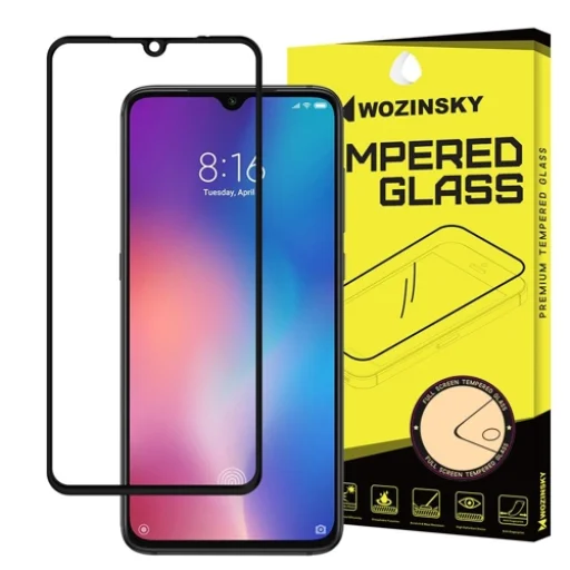 Wozinsky Full Glue kijelzővédő üvegfólia Xiaomi Mi A3 / Xiaomi Mi CC9e fekete - 1