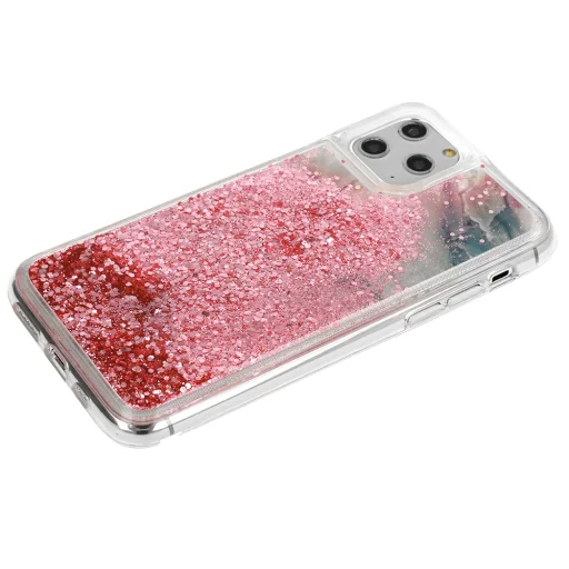 Folyékony flitteres mintájú TPU tok iPhone 7/8 pink - 3