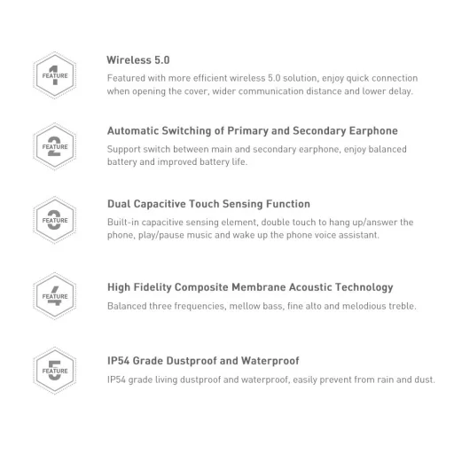 Baseus Encok W04 Pro vezeték nélküli Bluetooth TWS fülhallgató rózsaszín (NGW04P-04) - 8