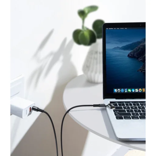 Baseus Twins 2in1 kábel, USB Type C PD - USB Type C tápegység (60W 20V / 3A) + Lightning (9V 2A) kábel 1m fekete (CATLYW-H01) - 20