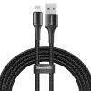 Baseus Halo nylon harisnyázott USB/Lightning kábel 2.4A/2m fekete (CALGH-C01) thumbnail