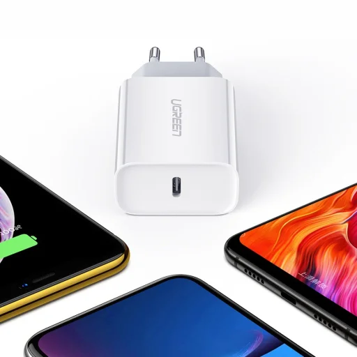 Ugreen fali töltő adapter USB-C PD 3.0 gyors töltés 4.0 18W 3A fehér (60450) - 6