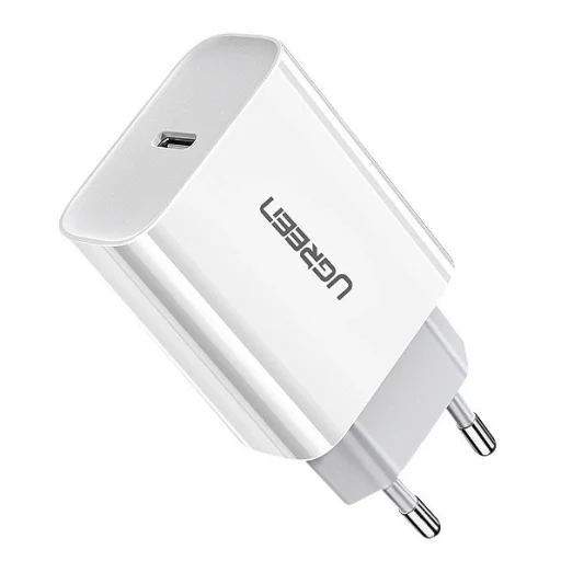 Ugreen fali töltő adapter USB-C PD 3.0 gyors töltés 4.0 18W 3A fehér (60450) - 1