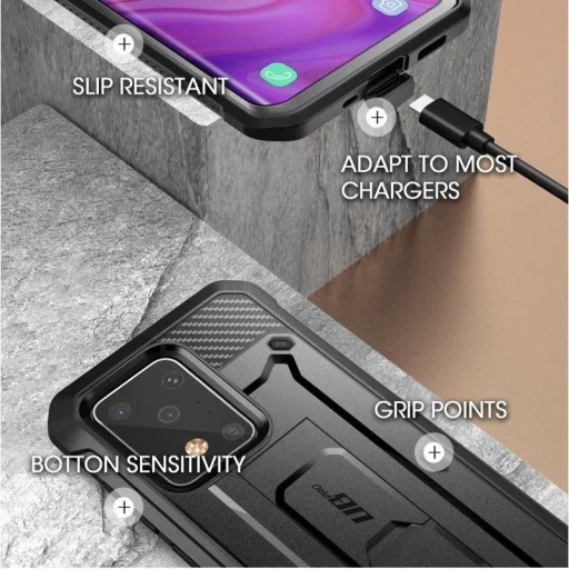 Supcase Unicorn Beetle Pro tok Samsung Galaxy S20 Ultra fekete ütésálló - 3