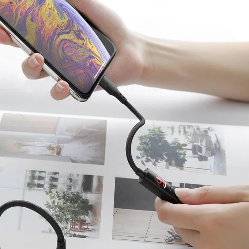 HOCO Selected töltés időzítővel Lightning 1.2 m fekete - 4