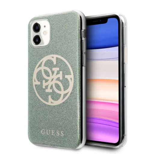 Guess Glitter tok Apple iPhone 11 zöld (GUHCN61PCUGLKA) - 1