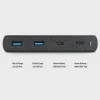 UNIQ Surge 90W 2xUSB Quick Charge 3.0 + 2xUSB-C PD 3.0 HUB, töltőállomás szénfekete - 6
