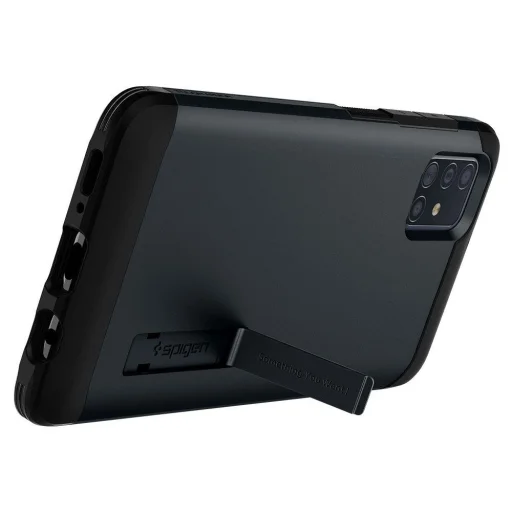 Samsung Galaxy A71 Spigen Tough Armor tok kihajtható támasszal fémpala színben - 3