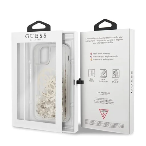 iPhone 11 Pro arany tok Guess Circle Liquid Glitter (GUHCN58LGGITDGO) - 5