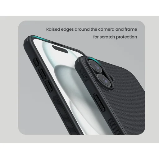 Nillkin Super Frosted Shield Pro tok iPhone 16 - fekete - 4