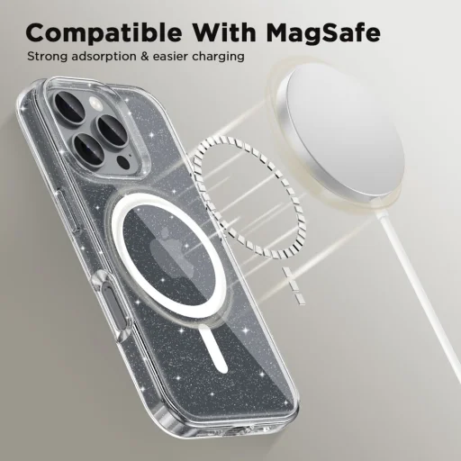 Tech-protect Flexair Hybrid Magsafe Iphone 16 Pro Max Glitter Tok - 2
