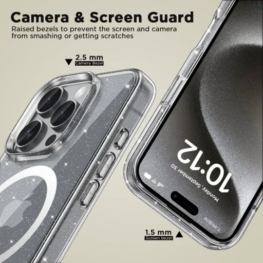 Tech-protect Flexair Hybrid Magsafe Iphone 16 Pro Max Glitter Tok - 3