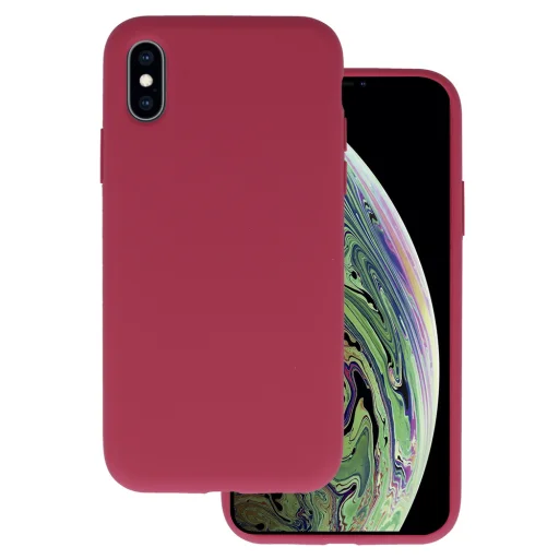 Silicone Lite burgundi iPhone X/XS tok - 1