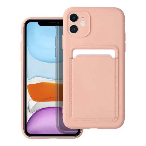 Puzdro na karty iPhone 11 ružové - 1