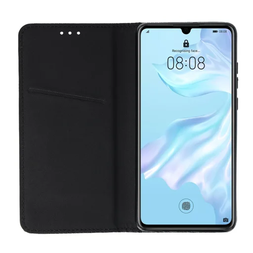 Huawei P30 magnetické flipové puzdro čierne - 2