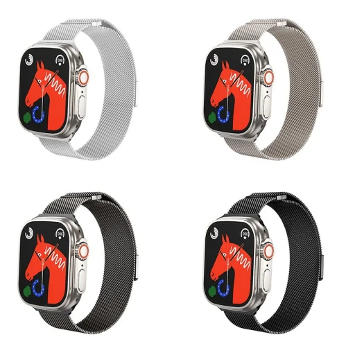 HOCO mágneses fém szíj Apple Watch 38 / 40 / 41 mm AS101 ezüst - 4