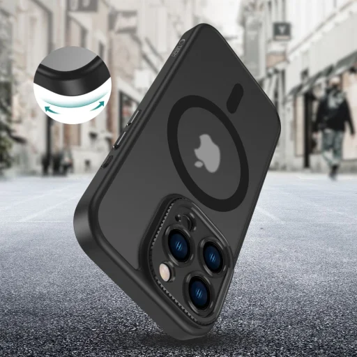 Tech-protect Magcam Magsafe Iphone 16 Pro Max Matt Fekete Tok - 3