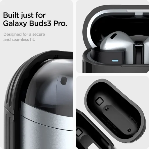  Samsung Galaxy Buds 3 / 3 FE / 3 Pro Matt Fekete Spigen Rugged Armor Tok - 15