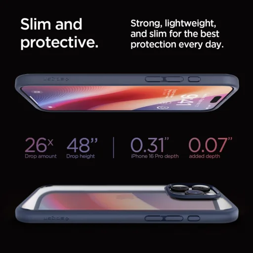  iPhone 16 Pro Tengerészkék SPIGEN Ultra Hybrid tok - 15