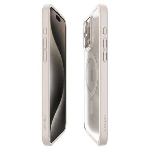  iPhone 16 Pro Max Fagyos Természetes Titán SPIGEN Ultra Hybrid Mag tok, kompatibilis MagSafe-fel - 7
