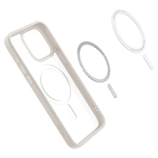  iPhone 16 Pro Max Fagyos Természetes Titán SPIGEN Ultra Hybrid Mag tok, kompatibilis MagSafe-fel - 9