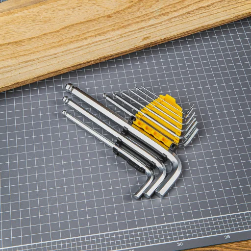 Deli Tools EDL3088 hosszú imbuszkulcs készlet, 1,5-10 mm (ezüst) - 2