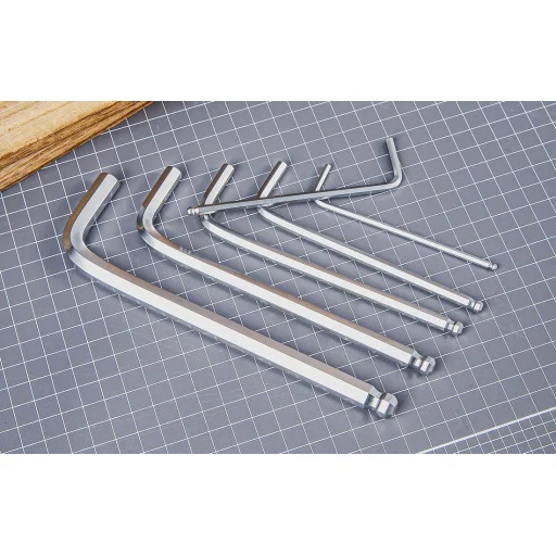 Deli Tools EDL3088 hosszú imbuszkulcs készlet, 1,5-10 mm (ezüst) - 4