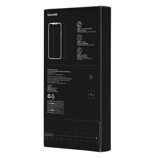 Baseus edzett üvegfólia kijelzővédő iPhone 14 Pro Max (2db) 2 tisztító készlettel és porálló szerelőszerszámmal üvegfólia - 5