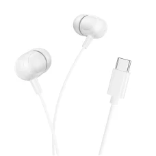 Borofone BM77 vezetékes fülhallgató mikrofonnal USB-C (DAC) fehér