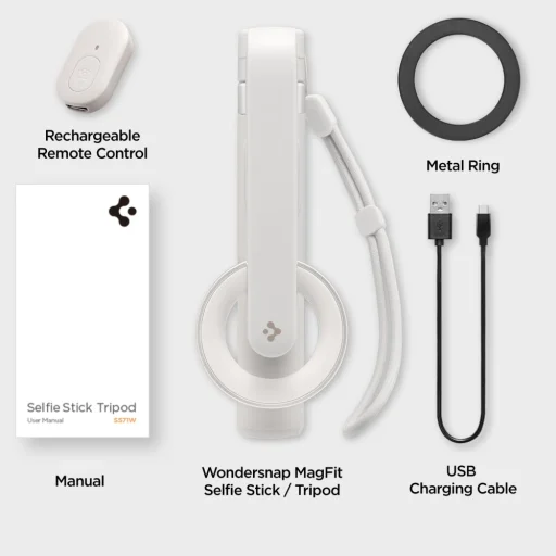 Spigen S571w Magsafe Bluetooth Selfie Bot állvány Sivatag Bézs - 12