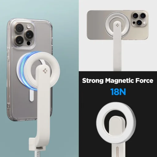 Spigen S571w Magsafe Bluetooth Selfie Bot állvány Sivatag Bézs - 8