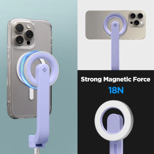 Spigen S571w Magsafe Bluetooth Selfie Bot állvány Levendula - 8