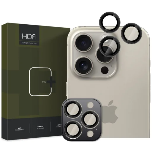 HOFI CAMRING PRO+ IPHONE 16 PRO / 16 PRO MAX / 17 PRO / 17 PRO MAX FEKETE üvegfólia a kamerához - 1