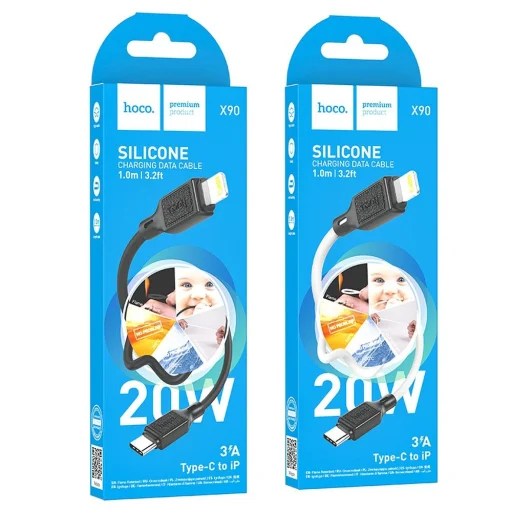 HOCO Type C - Lightning PD 20W 1 m fekete kábel - 6