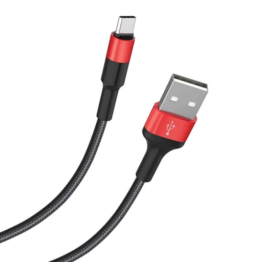HOCO USB A - Type C 2A X26 kábel 1 m fekete-piros - 3