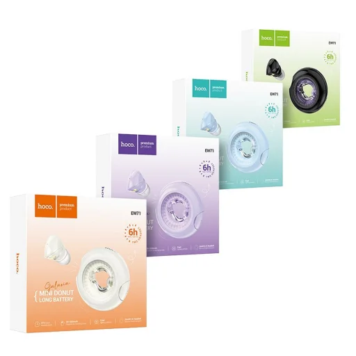 HOCO vezeték nélküli fülhallgatók bluetooth TWS EW71 tejes fehér - 5