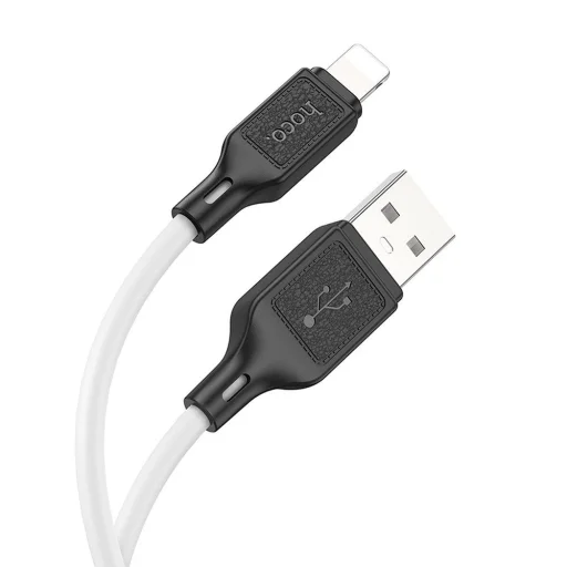 HOCO USB A - Lightning 2,4A X90 1m fehér kábel - 1