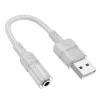 HOCO adapter AUX USB A to Jack 3,5 mm LS37 0,15 m szürke thumbnail