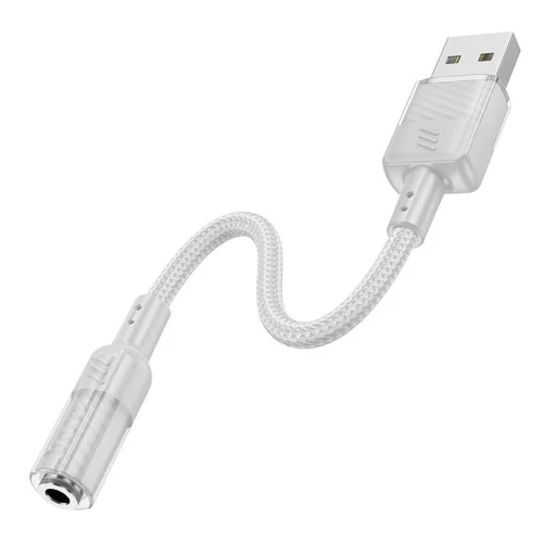 HOCO adapter AUX USB A to Jack 3,5 mm LS37 0,15 m szürke - 2