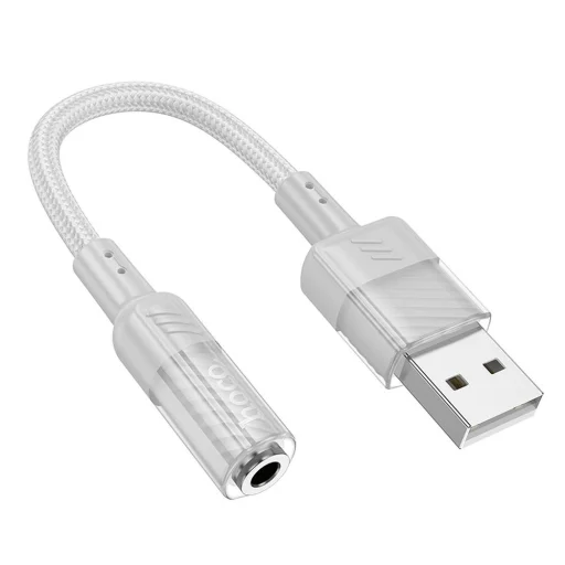 HOCO adapter AUX USB A to Jack 3,5 mm LS37 0,15 m szürke - 1