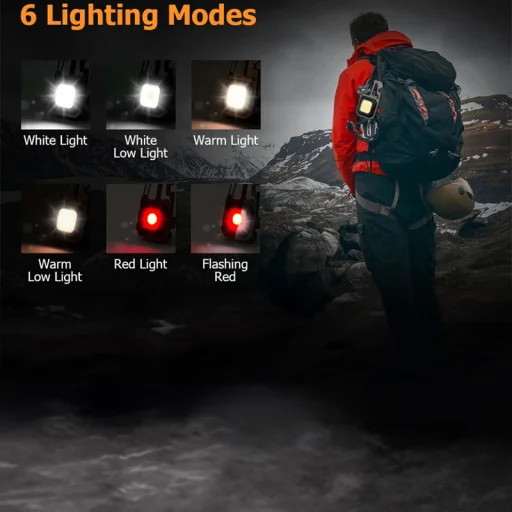 Mini zseblámpa LED kulcstartó W5138 Type C 4 csavarhúzóheggyel és állvánnyal - 6