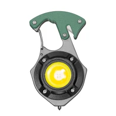 Mini zseblámpa LED kulcstartó W5143 Type C két csavarhúzó bit-el zöld