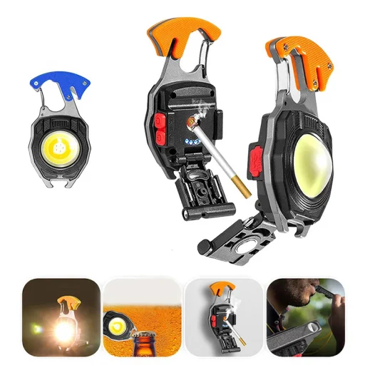 Mini LED zseblámpa kulcstartó W5147 Type C két csavarhúzófejjel kék - 2