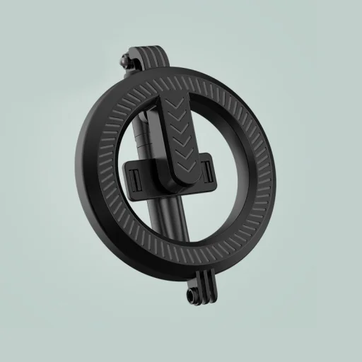 Selfie bot - levehető bluetooth távirányítóval, állvánnyal és körlámpával - P20D-4 Fekete - 3