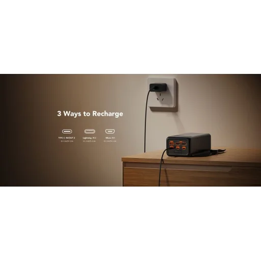 VEGER powerbank 50 000 mAh PD QC3.0 5A 22,5W Tank Lite (W5001) fekete - 14