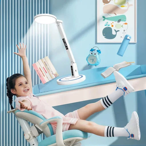 Asztali lámpa LED DL-02 vezeték nélküli digitális órával fehér - 3