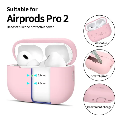 Tech-protect Silicone Apple Airpods Pro 1 / 2 Dusty Pink Tok - 2