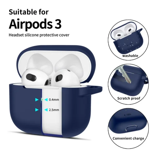 Tech-protect Silicone Hook Apple Airpods 3 Navy Blue Tok - 2