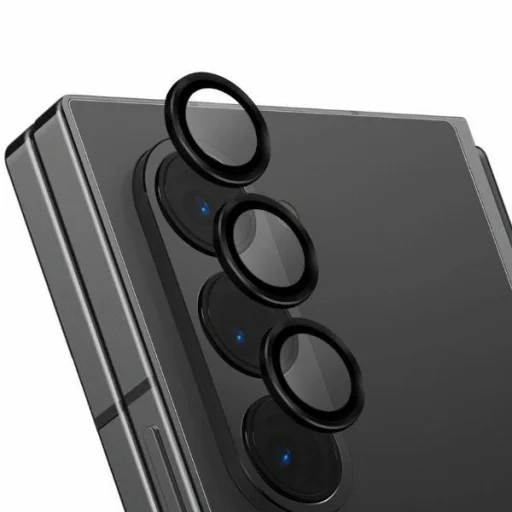 Uniq Optix Alumínium Edzett Üveg Lencsevédő Alkalmazóval Samsung Galaxy Z Fold 6 - Fekete üvegfólia - 1