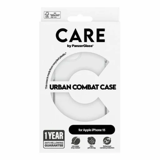 CARE by PanzerGlass Urban Combat tok iPhone 15 - átlátszó - 4